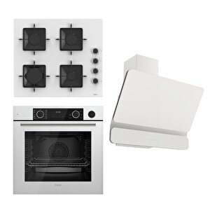Steamart Ss Serisi Beyaz Set (ss206 + Xe64cb +d081 ) - Kare Emaye Izgara