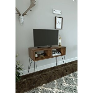 Ceviz Salon Oturma Odası Tv Ünitesi Tv Sehpası Ayaklı Tv Ünitesi Tv Standı Kitaplık Duvar Rafı Ceviz