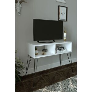 Beyaz Salon Oturma Odası Tv Ünitesi Tv Sehpası Ayaklı Tv Ünitesi Tv Standı Kitaplık Duvar Rafı Beyaz