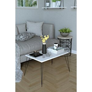 Beyaz Orta Sehpa Salon Oturma Odası Mobilya Orta Sehpa Salon Sehpası Oturma Odası Sehpası Beyaz