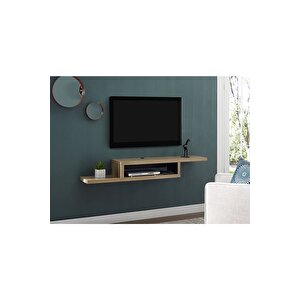 Meşe 100 Cm Tv Ünitesi Tv Standı Duvar Meşe