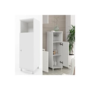Tek Kapaklı 3 Raflı Çok Amaçlı Banyo Dolabı Mutfak Dolabı Havlu Dolabı Erzak Dolabı