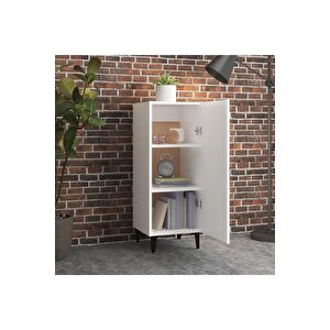 Tek Kapaklı Beyaz 3 Raflı Banyo Dolabı Havlu Dolabı Sabunluk Kiler Dolabı Erzak Dolabı Ekmek Dolabı Beyaz