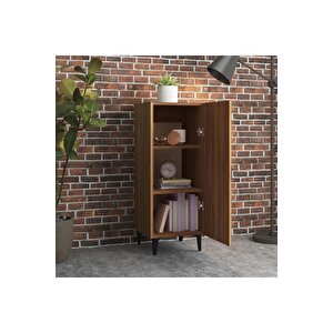 Tek Kapaklı Ceviz 3 Raflı Banyo Dolabı Havlu Dolabı Sabunluk Kiler Dolabı Erzak Dolabı Ekmek Dolabı Barok