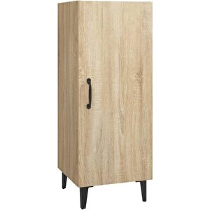 Tek Kapaklı Meşe 3 Raflı Banyo Dolabı Havlu Dolabı Sabunluk Kiler Dolabı Erzak Dolabı Ekmek Dolabı Meşe