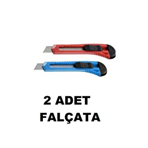2 Adet Plastik Gövde Profesyonel Falçata Bıçak - Maket Bıçağı Tüm Alanlara Uygun Pratik Falçata