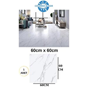 Kendinden Yapışkanlı Yer Zemin Ve Duvar Kaplama Paneli Arkası Kauçuklu 60x60cm Floor Pvc Panel 6216
