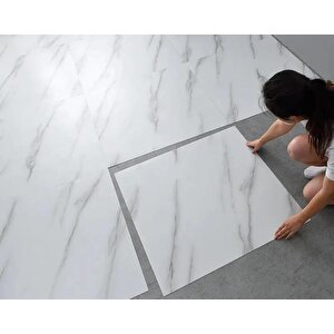 Kendinden Yapışkanlı Yer Zemin Ve Duvar Kaplama Paneli Arkası Kauçuklu 60x60cm Floor Pvc Panel 6216