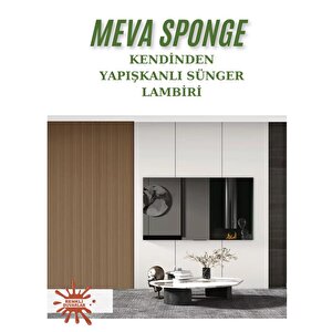 20cm X 206cm Kendinden Yapışkanlı Sünger Meva Duvar Lambirisi Kahverengi Salon Ofis Kaplama Paneli
