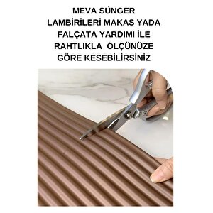 20cm X 206cm Kendinden Yapışkanlı Sünger Meva Duvar Lambirisi Kahverengi Salon Ofis Kaplama Paneli