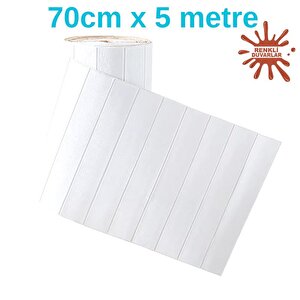 3d Lambiri Tahta Model 70x500cm Kendinden Yapışkanlı Duvar Kağıdı Esnek Köpük Panel Nw43 70x500cm