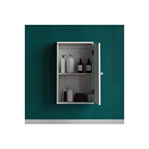 Tek Kapaklı 2 Raflı Askıda Banyo Dolabı Havlu Dolabı Sabunluk Kiler Dolabı Banyo Üst Dolap