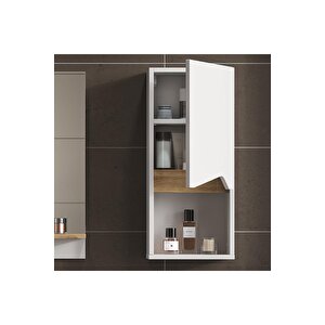Tek Kapaklı Askıda 3 Raflı Banyo Dolabı Havlu Dolabı Sabunluk Kiler Dolabı Erzak Dolabı Ekmek Dolabı