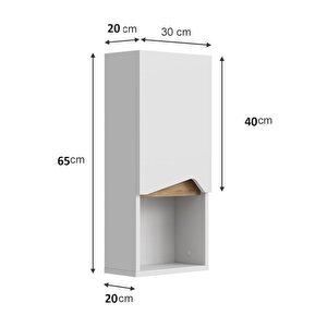 Tek Kapaklı Askıda 3 Raflı Banyo Dolabı Havlu Dolabı Sabunluk Kiler Dolabı Erzak Dolabı Ekmek Dolabı