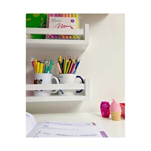 Çocuk Odası Banyo Salon Mutfak Rafı Kitaplık Duvar Rafı 2'li Set