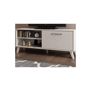 Beyaz 90 Cm Tv Ünitesi Tv Sehpası Kitaplık
