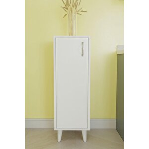 Tek Kapaklı 3 Raflı Çok Amaçlı Banyo Dolabı Mutfak Dolabı Havlu Dolabı Erzak Dolabı