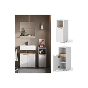 Tek Kapaklı 3 Raflı Banyo Dolabı Havlu Dolabı Sabunluk Kiler Dolabı Erzak Dolabı Ekmek Dolabı
