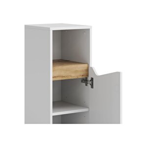 Tek Kapaklı 3 Raflı Banyo Dolabı Havlu Dolabı Sabunluk Kiler Dolabı Erzak Dolabı Ekmek Dolabı