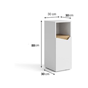 Tek Kapaklı 3 Raflı Banyo Dolabı Havlu Dolabı Sabunluk Kiler Dolabı Erzak Dolabı Ekmek Dolabı