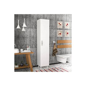 5 Raflı Banyo Boy Dolabı Havlu Dolabı Erzak Dolabı Banyo Dolabı