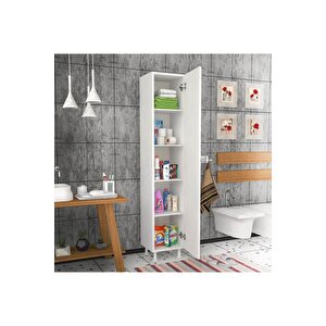 5 Raflı Banyo Boy Dolabı Havlu Dolabı Erzak Dolabı Banyo Dolabı