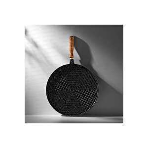 Döküm Grill Çift Taraflı Gözleme Tavası 36 Cm Büyük Boy Tava