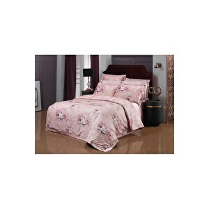 Freza Saten Nevresim Takımı King Size , .pembe