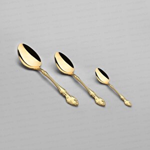 Nehir Adriana Titanium Altın 89 Parça Gold Çatal Kaşık Bıçak Takımı