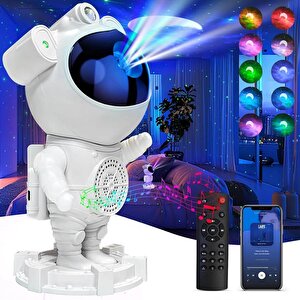 Astronot Galaxy Projektör, Wodimark Led Galaksi Işık Projektörü Çok Renkli Nebula Galaksi Yıldızlı Gece Işığı Uzaktan Kumandalı Projektör Lambası Yatak Odası Hediye Için Usb Planetaryum Projektörü