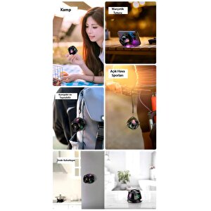 Torima D39 Turuncu Manyetik Rgb Işıklı 5.3  Telefon Tutucu Mini Bluetooth Hoparlör Speaker