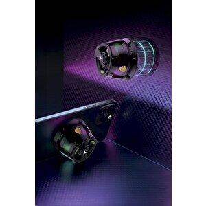 D39 Mavi Manyetik Rgb Işıklı 5.3  Telefon Tutucu Mini Bluetooth Hoparlör Speaker Mavi