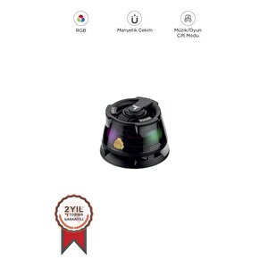 Torima D39 Siyah Manyetik Rgb Işıklı 5.3  Telefon Tutucu Mini Bluetooth Hoparlör Speaker