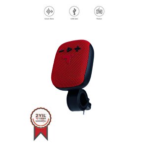 Torima D34 Kırmızı Kablosuz Bluetooth Motorsiklet Bisiklet Hoparlör Kırmızı