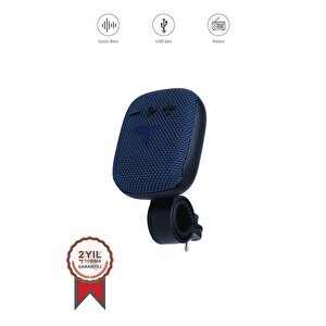 Torima D34 Mavi Kablosuz Bluetooth Motorsiklet Bisiklet Hoparlör Speaker Mavi
