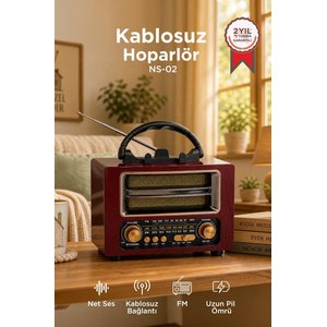 Torima Bluetooth Hoparlör Nostaljik Radyo Speaker Ns02 Kahverengi Kahverengi