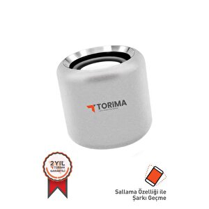 Torima D12 Taşınabilir Kablosuz Bluetooth Hoparlör Gümüş Gümüş