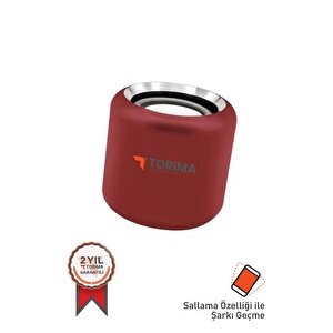 Torima D12 Taşınabilir Kablosuz Bluetooth Hoparlör Kırmızı Kırmızı