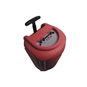 Torima Kts-2111 Kırmızı Rgb Ledli Mikrofonlu Tekerlekli Bluetooth Hoparlör Speaker