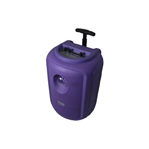 Torima Kts-2111 Mor Rgb Ledli Mikrofonlu Tekerlekli Bluetooth Hoparlör Speaker