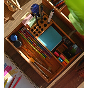 3line Organizer - Ceviz - 198mm X 262mm X 50mm - Woodsaka