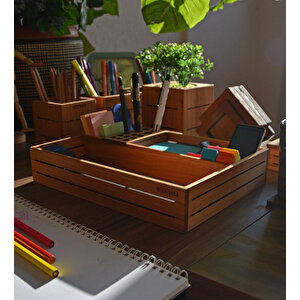 3line Organizer - Ceviz - 198mm X 262mm X 50mm - Woodsaka