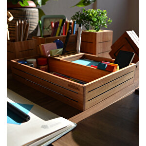 3line Organizer - Ceviz - 198mm X 262mm X 50mm - Woodsaka