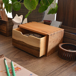 Tekli Mini Çekmece - 180mm X 120mm X 100mm - Woodsaka