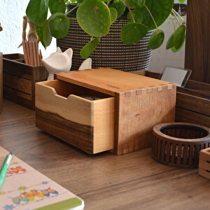 Tekli Mini Çekmece - 180mm X 120mm X 100mm - Woodsaka