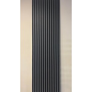 Özel Kompozit Mdf / Neme Dayanıklı Akustik Duvar Paneli / 60x280 / Antrasit / 10 Mm Keçe /10 Mm Çıta