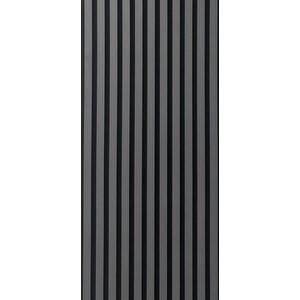 Özel Kompozit Mdf / Neme Dayanıklı Akustik Duvar Paneli / 60x280 / Antrasit / 10 Mm Keçe /10 Mm Çıta