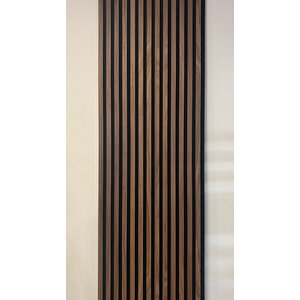 Özel Kompozit Mdf / Neme Dayanıklı Akustik Duvar Paneli / 60x280 / Ceviz / 10 Mm Keçe / 10 Mm Çıta