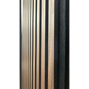 Özel Kompozit Mdf / Neme Dayanıklı Akustik Duvar Paneli / 60x280 / Ceviz / 10 Mm Keçe / 10 Mm Çıta