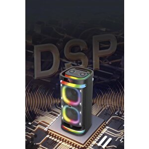 Torima Bts-1990 Siyah Rgb Ledli Mikrofonlu Kumandalı Bluetooth Hoparlör Parti Speaker